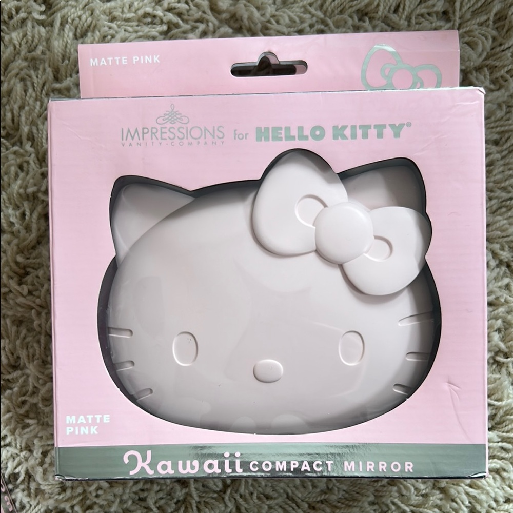 Hello Kitty Matte Pink Compact Mirror